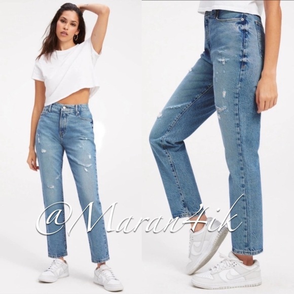 NWT GOOD AMERICAN Good Classic Stretch Jeans size 6 / 28 - Picture 1 of 15
